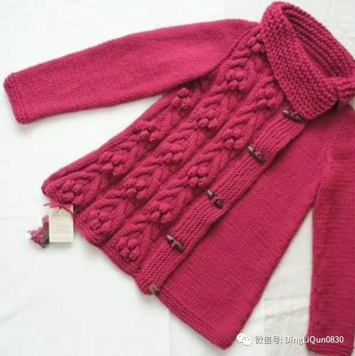 最新款女童开衫毛衣编织图片,针织洋气儿童毛衣