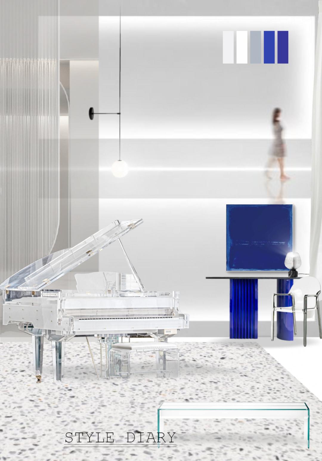 克莱因蓝背景图高级感,克莱因蓝设计