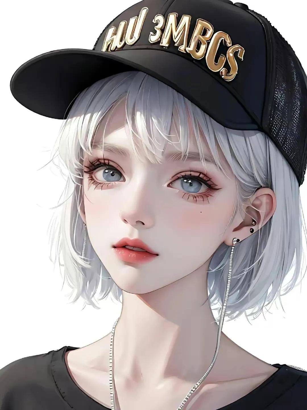 女生卡通头像简约气质短发,短发女人专用微信头像卡通