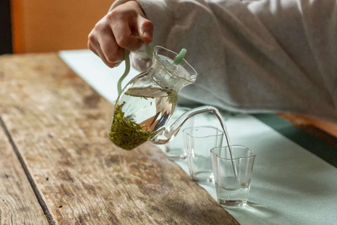 原色玻璃绿茶壶,中式玻璃绿茶壶