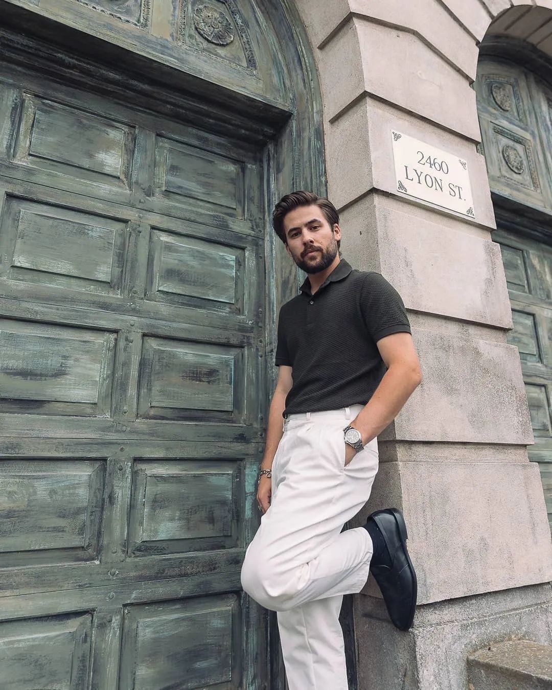 夏季男士polo衫短袖怎么搭配,夏季男士短袖polo衫搭配整套