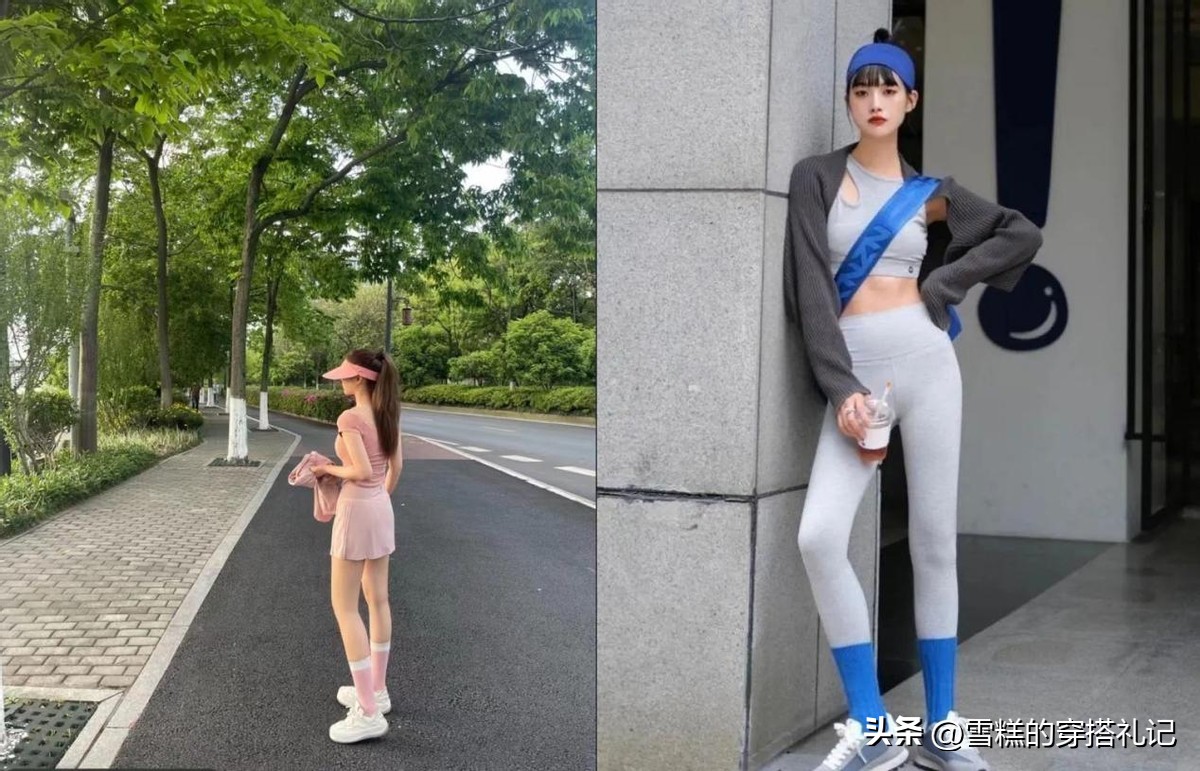 瑜伽裤外穿瑜伽服也能搭出时尚感,宽松裤瑜伽服穿搭白色