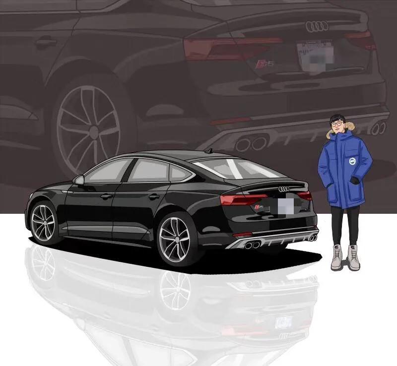 手绘汽车头像带车牌号,大众手绘汽车头像