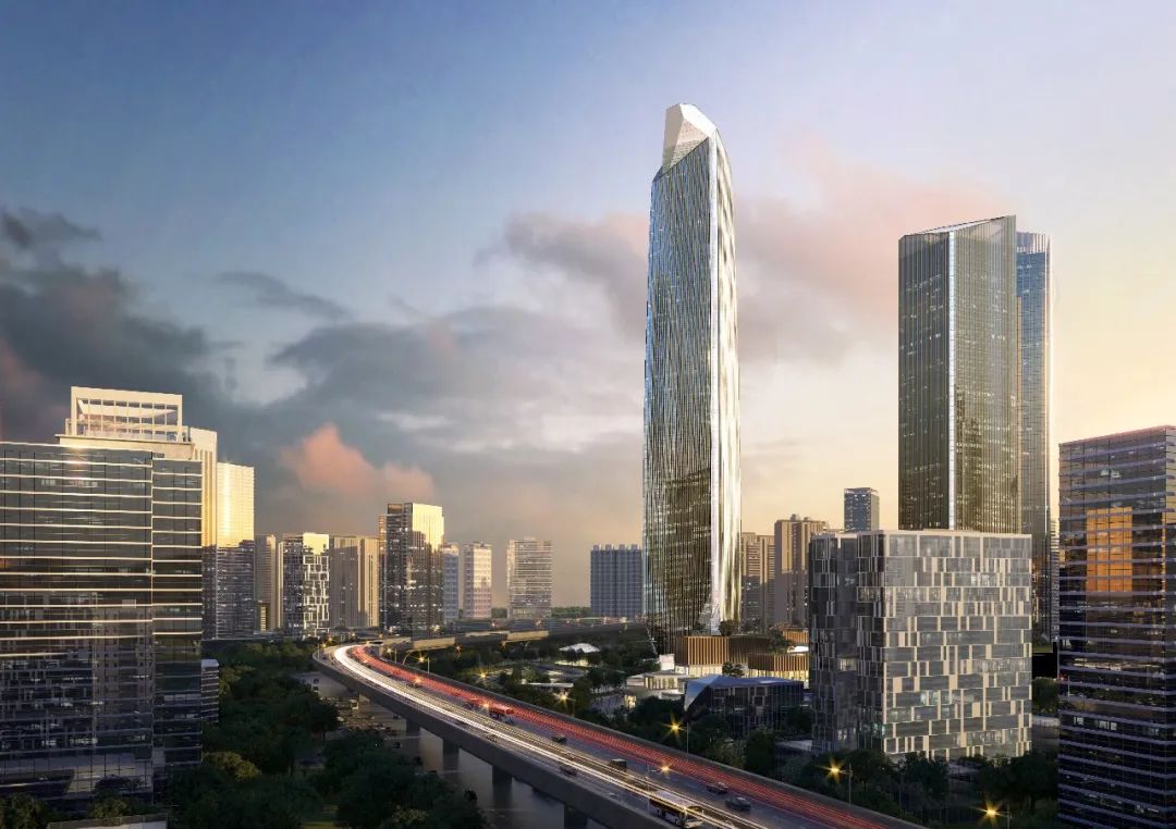 赣州新地标赣州之星,赣州赣江之星双子塔建筑工地