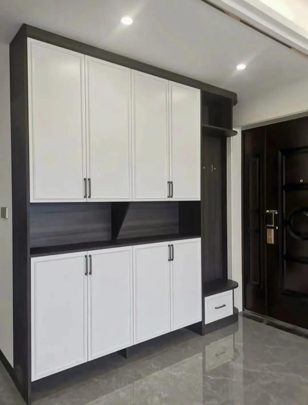 进门玄关带鞋柜,窄玄关鞋柜设计