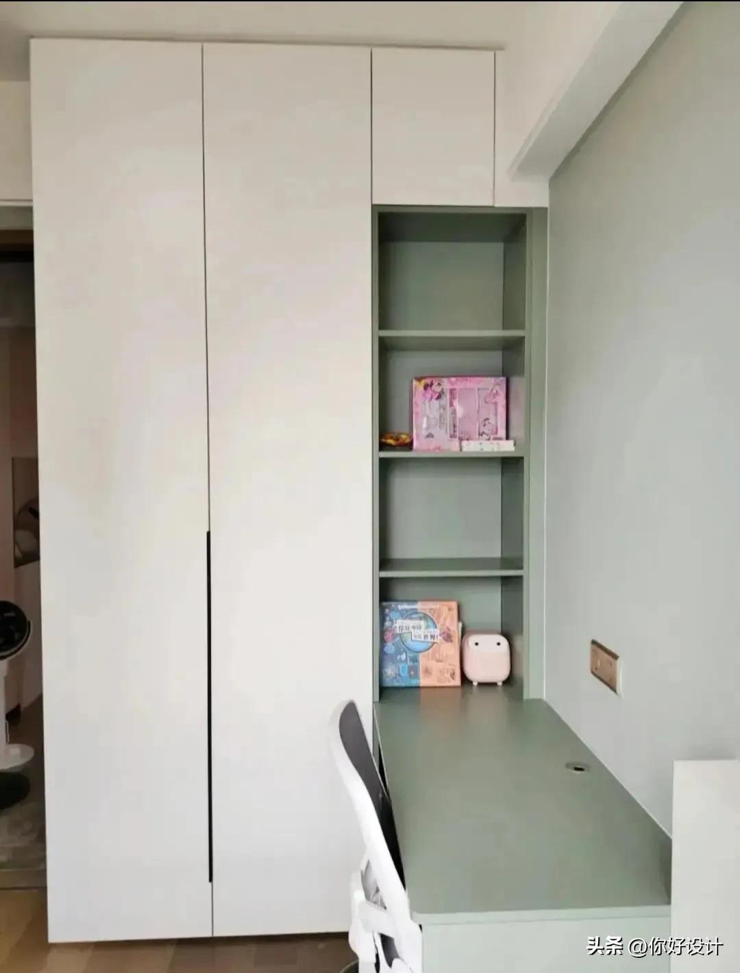 小孩房书桌衣柜一体,衣柜书桌一体图片大全新款