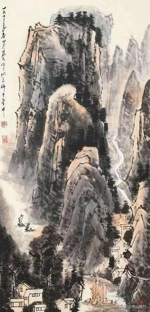 集名家精品山水画70幅欣赏,陈学良山水画精品欣赏40幅