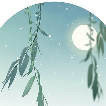 人约黄昏后月上柳梢头,人约黄昏后月上柳梢头视频素材