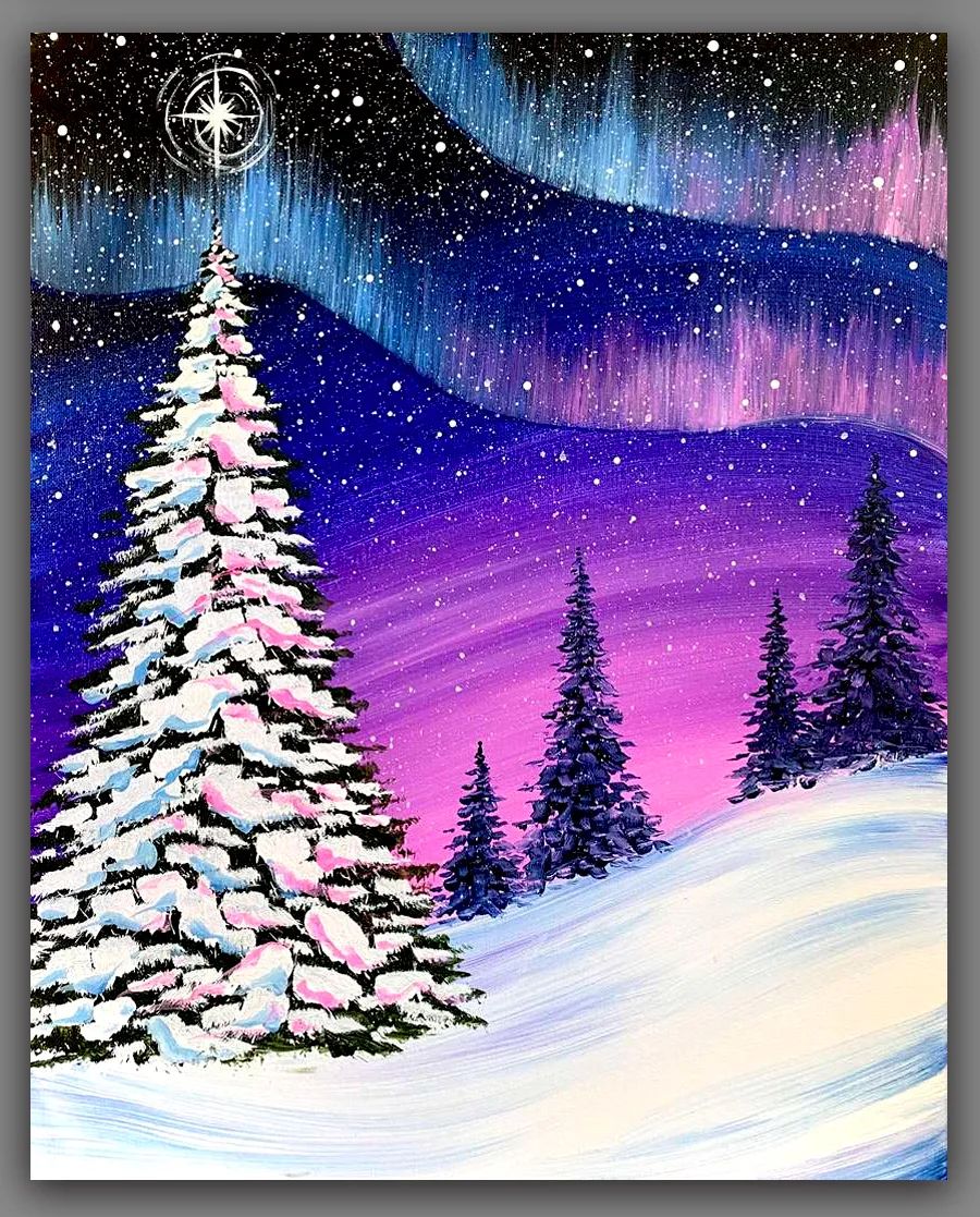 水粉画冬日初学简单雪人,冬日水粉画课件儿童6-12岁