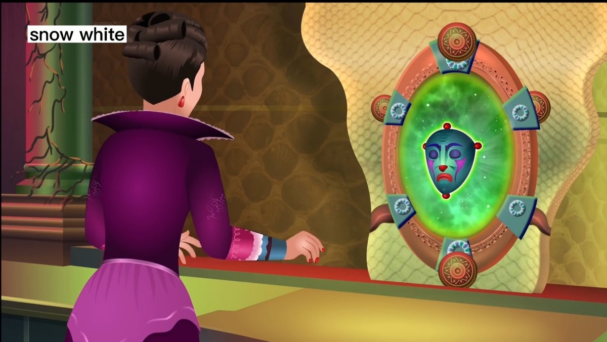 白雪公主中英绘本,格林童话故事绘本白雪公主