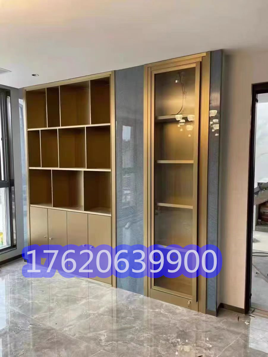 超薄铝板书柜,铝板柜定制书架