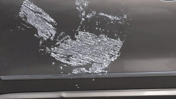 车身胶印怎么去除干净,霸道车身拉花胶印怎么清除