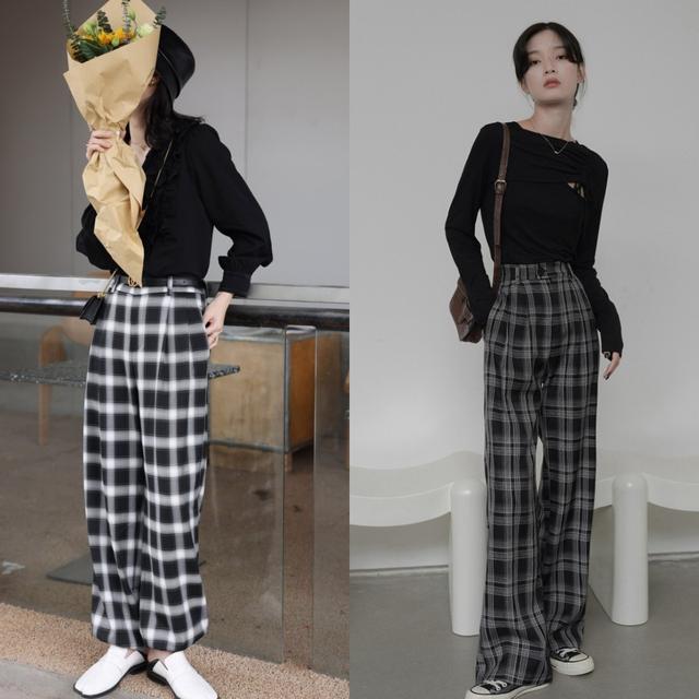 为什么自己穿格子裤不好看,为什么你穿阔腿裤不好看