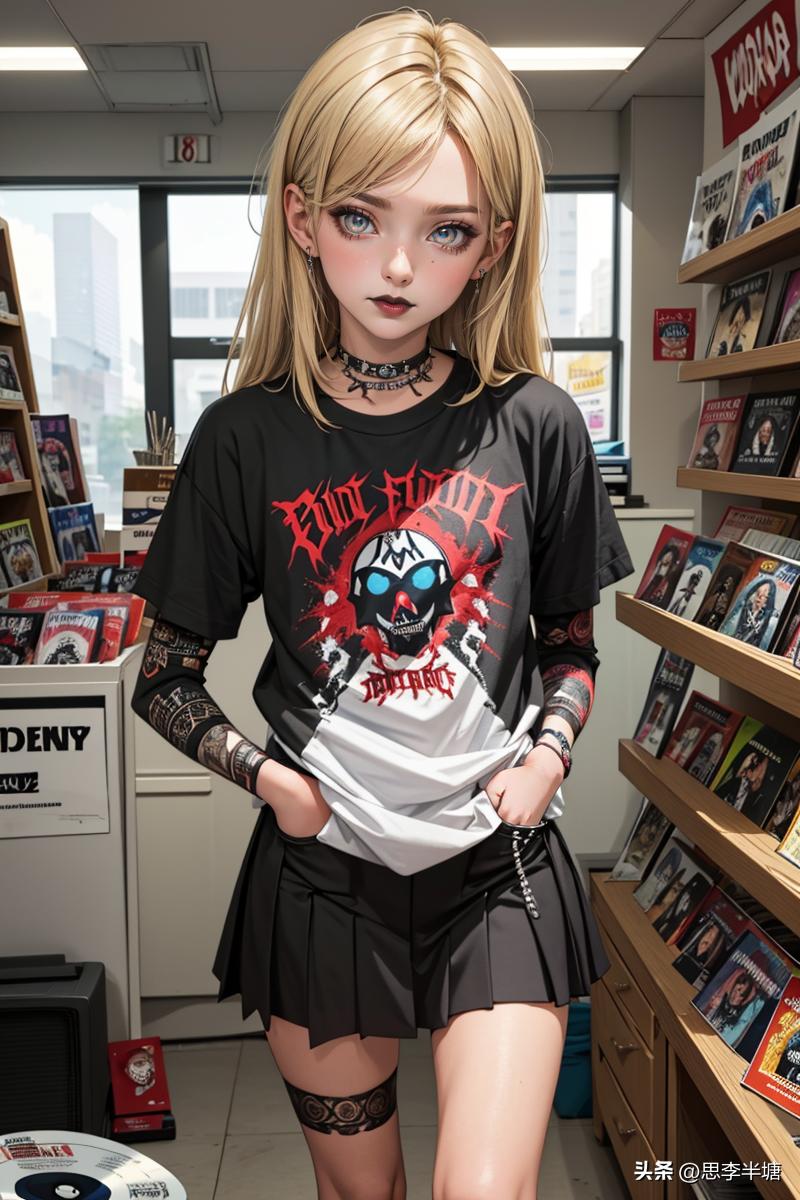 第99+篇AI音像店少女日常工作，卖盘，卖光盘