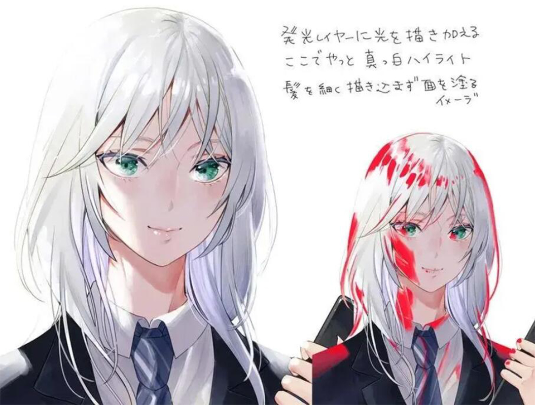 素描头发怎么画出体积感,头发局部特别容易上色