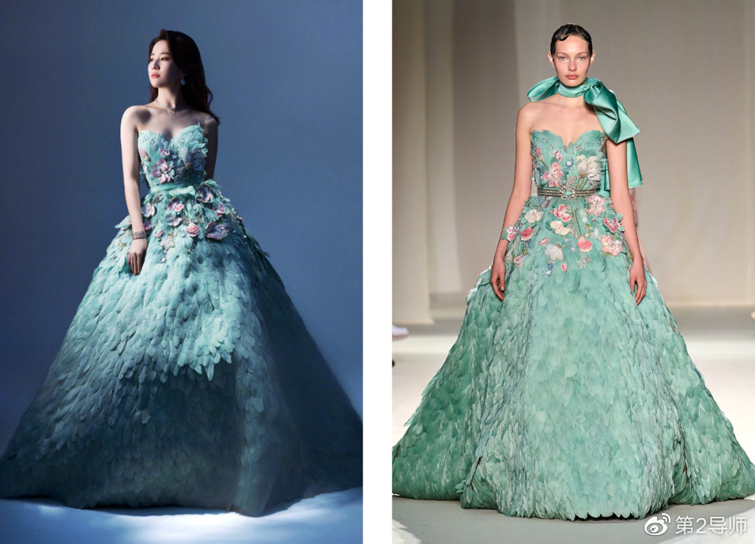 微博之夜红毯红色礼裙造型,微博之夜明星都有几套高定