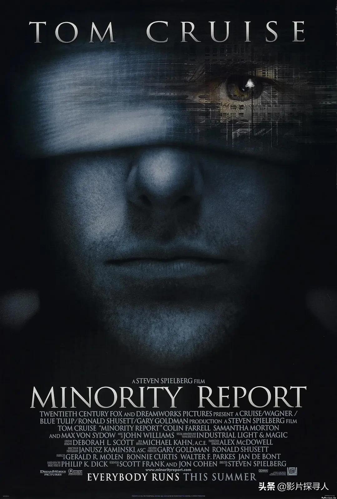 推荐电影75《少数派报告》汤姆克鲁斯主演，斯皮尔导演，科幻巨制