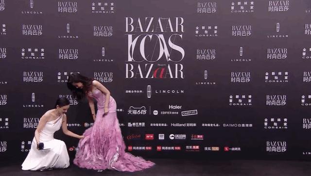 热巴杨颖红毯造型,芭莎红毯杨紫热巴杨颖赵丽颖