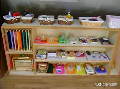 蒙氏教具手工区,蒙氏圆教具