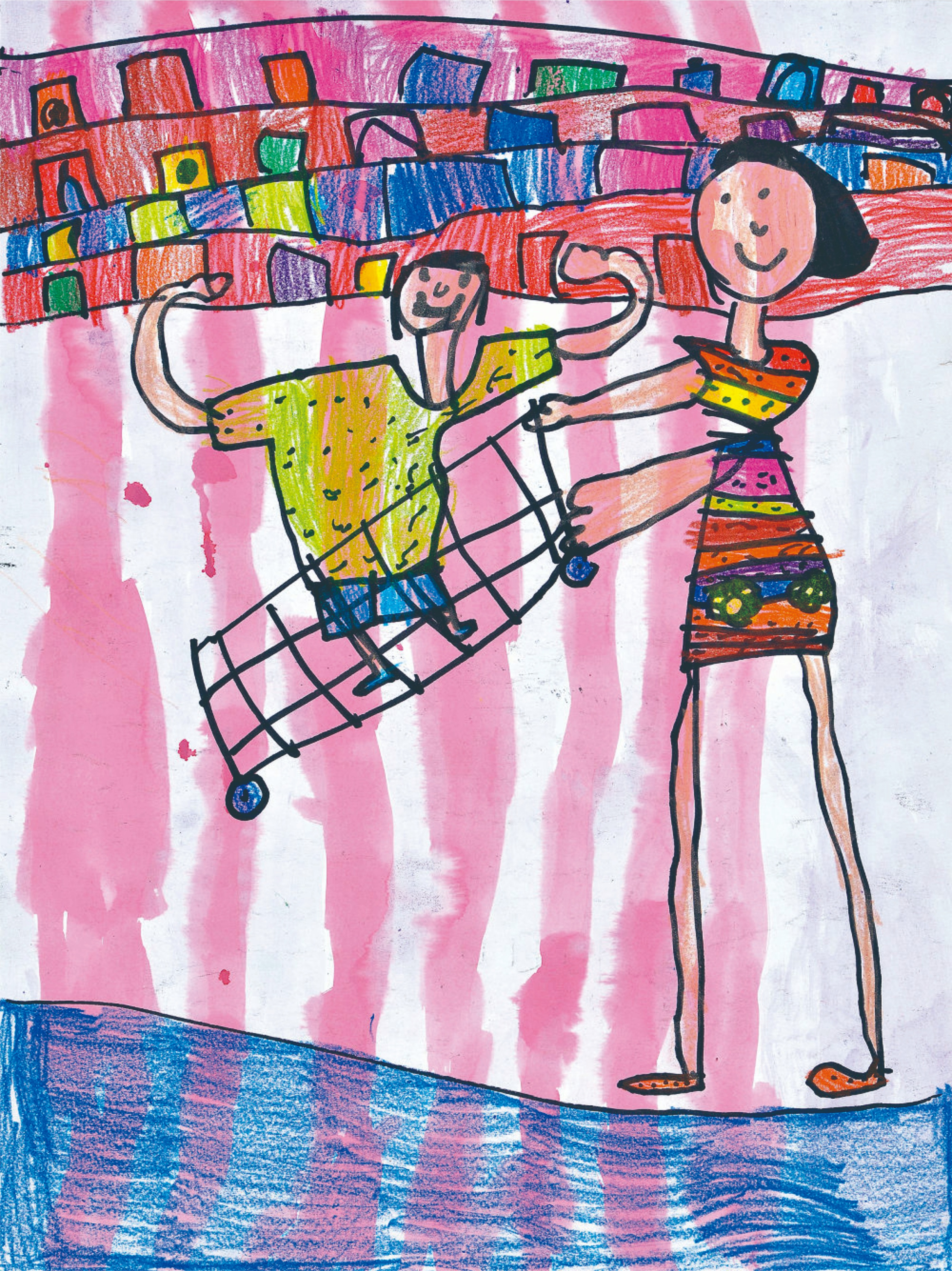 简单漂亮的儿童画作品欣赏,童心世界主题绘画作品