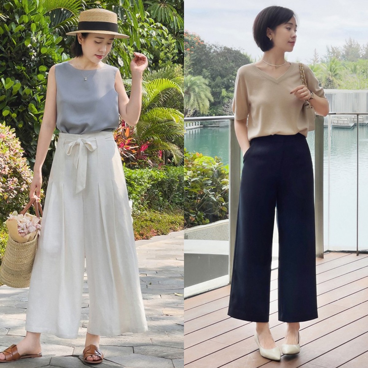 阔腿裤要怎么穿才又显瘦又好看,阔腿裤的时尚穿搭好看又独特