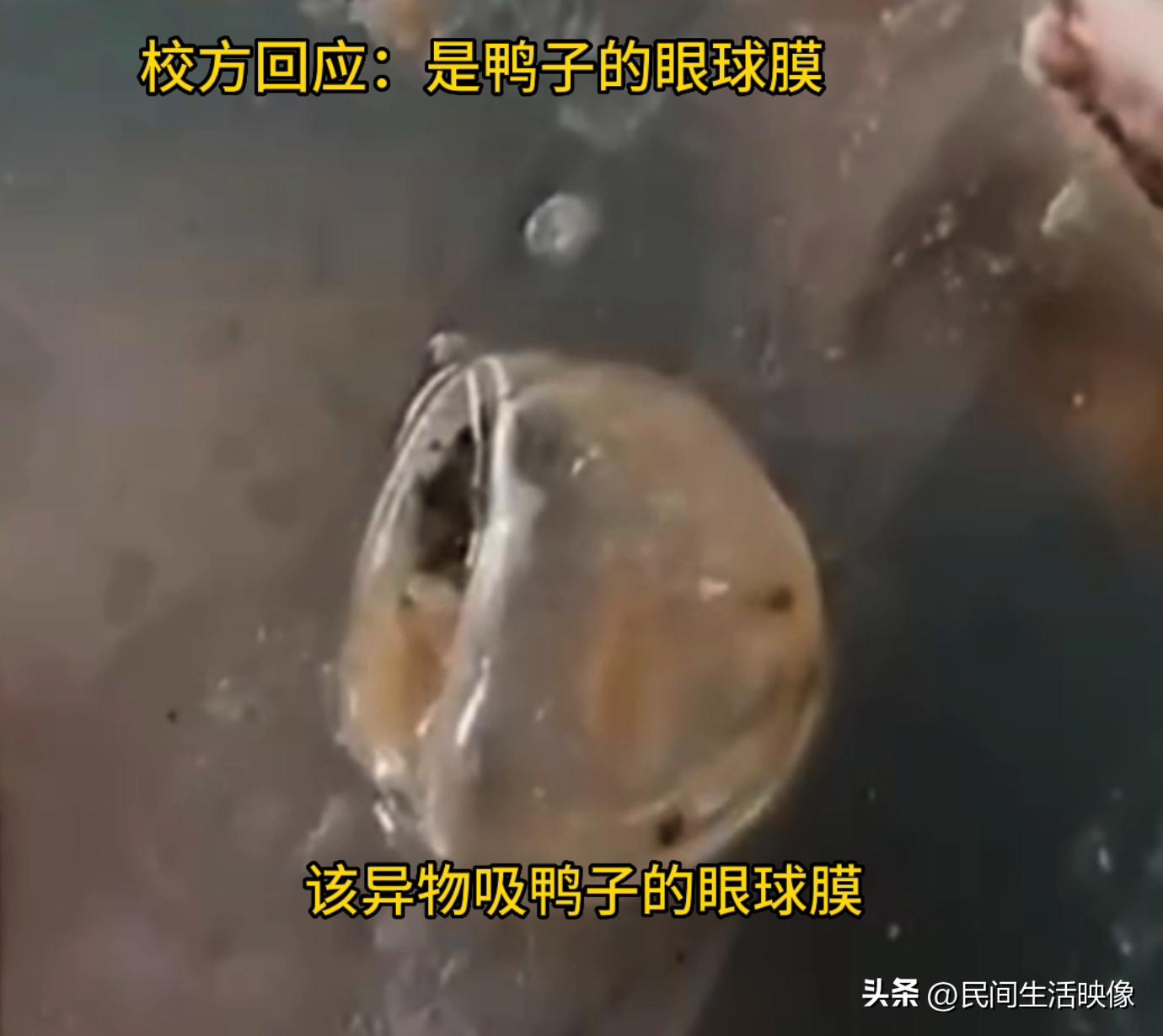 一场关于“广州增城学校食堂”异物的争议：是鸭眼膜还是避孕套？