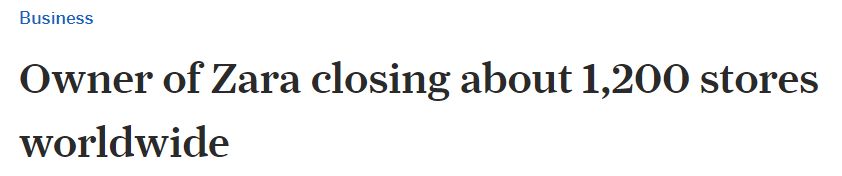 zara为什么撤店,zara全球关闭了多少家店