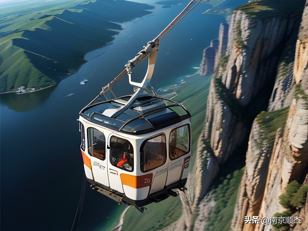 客运索道单线循环固定抱索器,单线架空索道图片