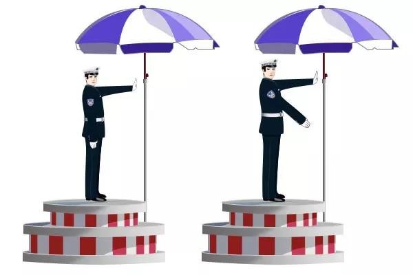 交警手势是脸朝哪边指挥哪边吗,交警指挥交通的手势有哪几种