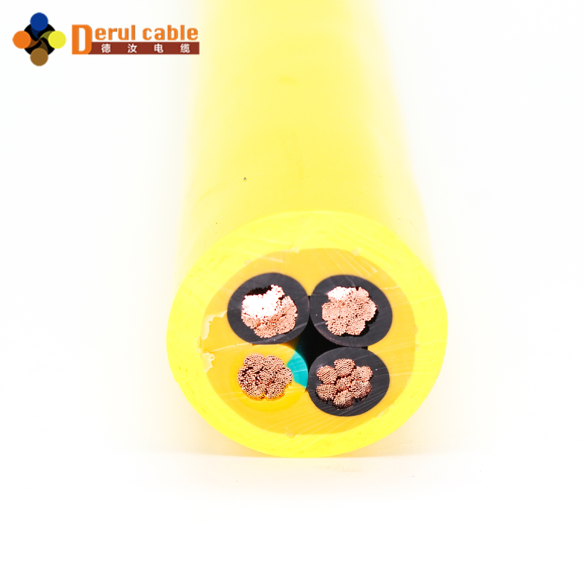 起重机采矿专用卷筒电缆高柔性抗拉抗扭编织层4芯国标