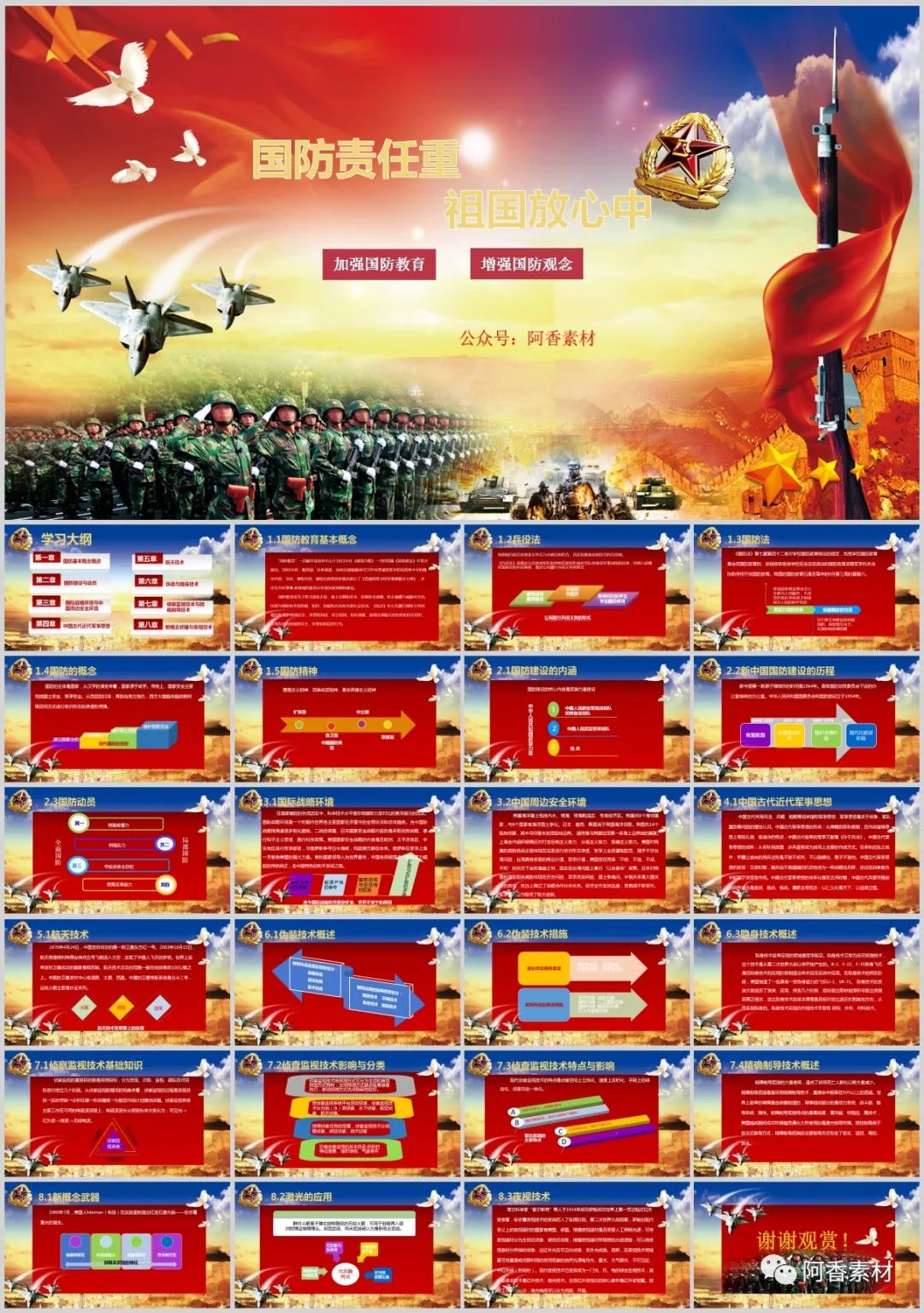 国防军事教育主题班会ppt课件,国防教育ppt课件免费8篇