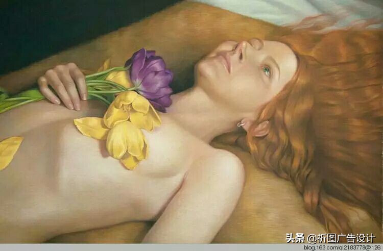 彩色粉笔人像绘画,人像粉笔画