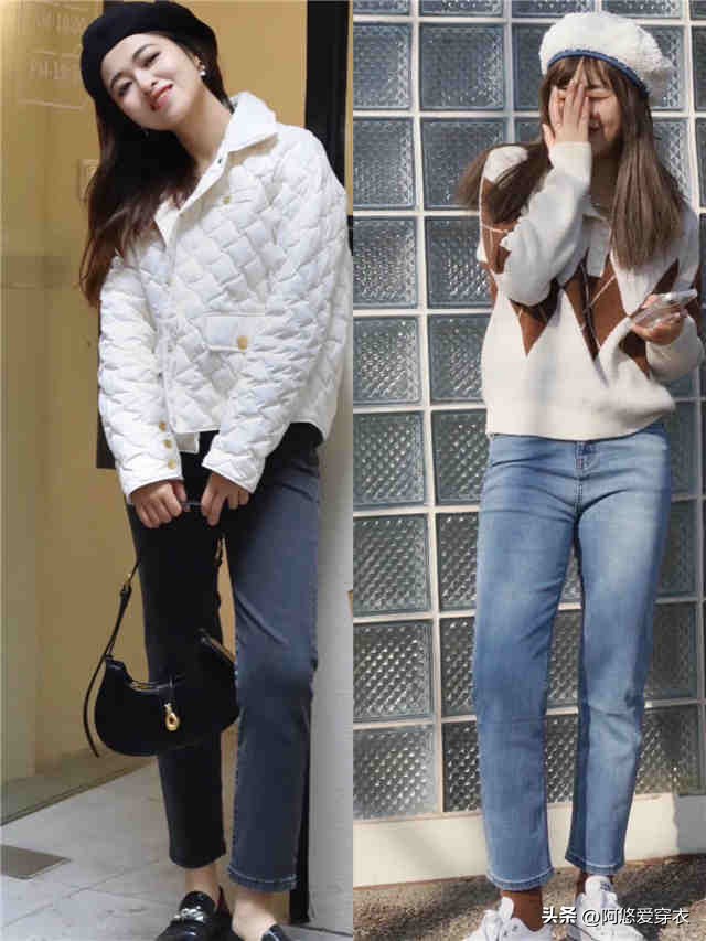 女裤子烟管裤收脚,最流行的收腿裤