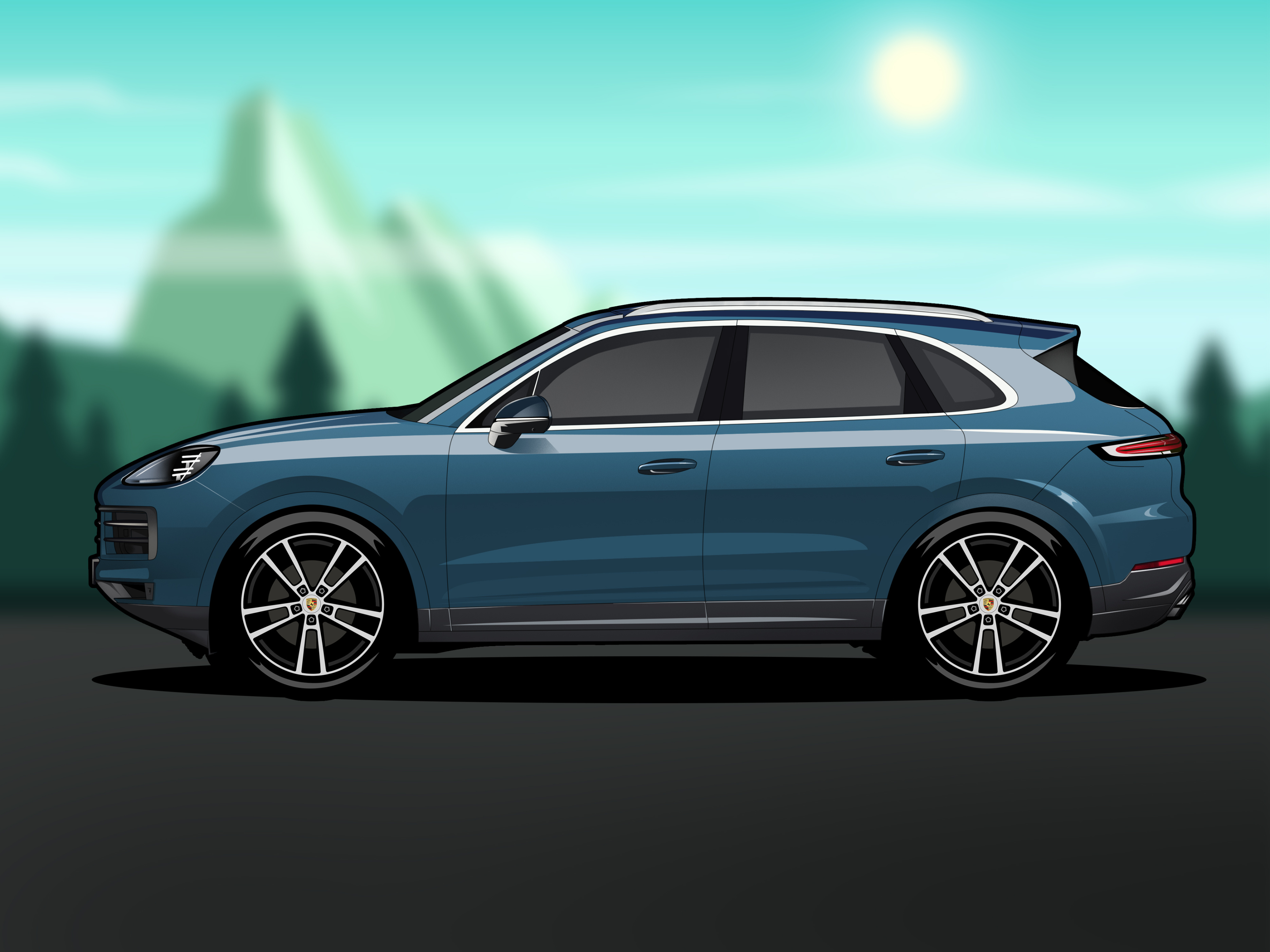 关关驾日|漫画日记卡宴也换三联屏了！新款内饰超级帅