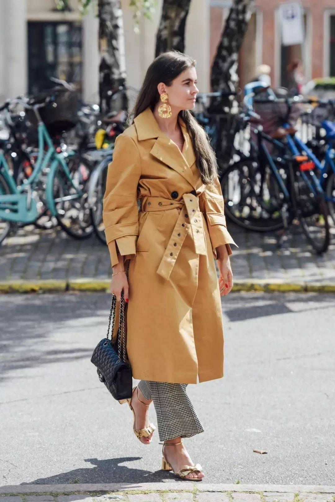 风衣阔腿裤真的很时髦,风衣面料的阔腿裤女款