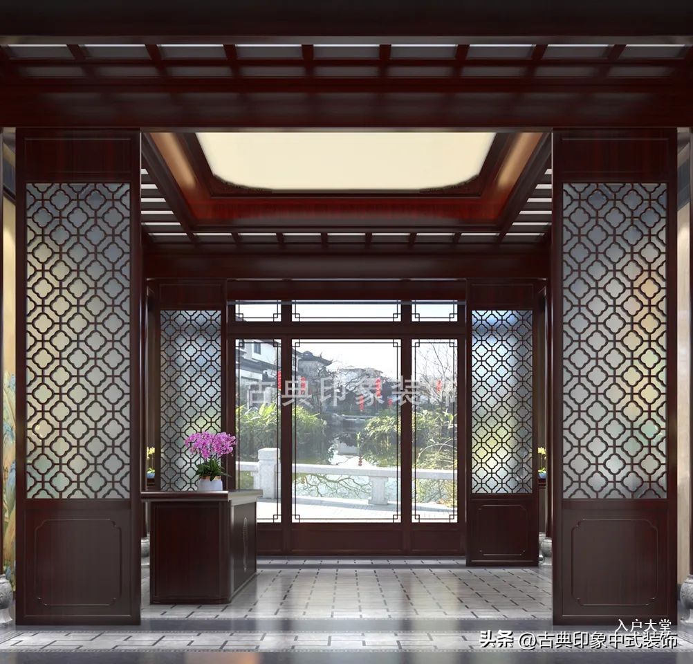 江南风格室内装修设计会所,中式园林会所效果图