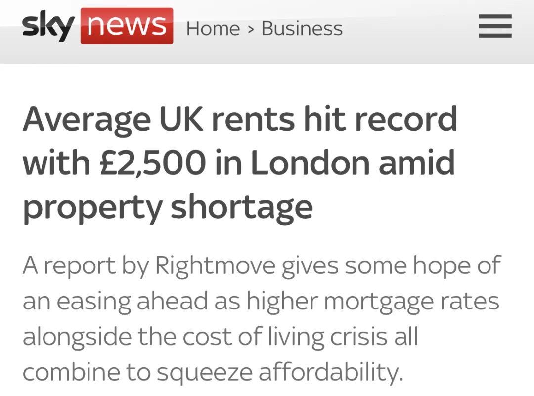 英国伦敦房租上涨原因,英国伦敦短期租房一个月平均价格