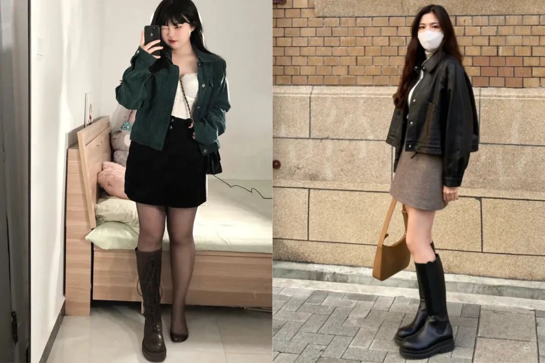 冬季露腿穿搭才真时髦,遮腿型的冬季穿搭