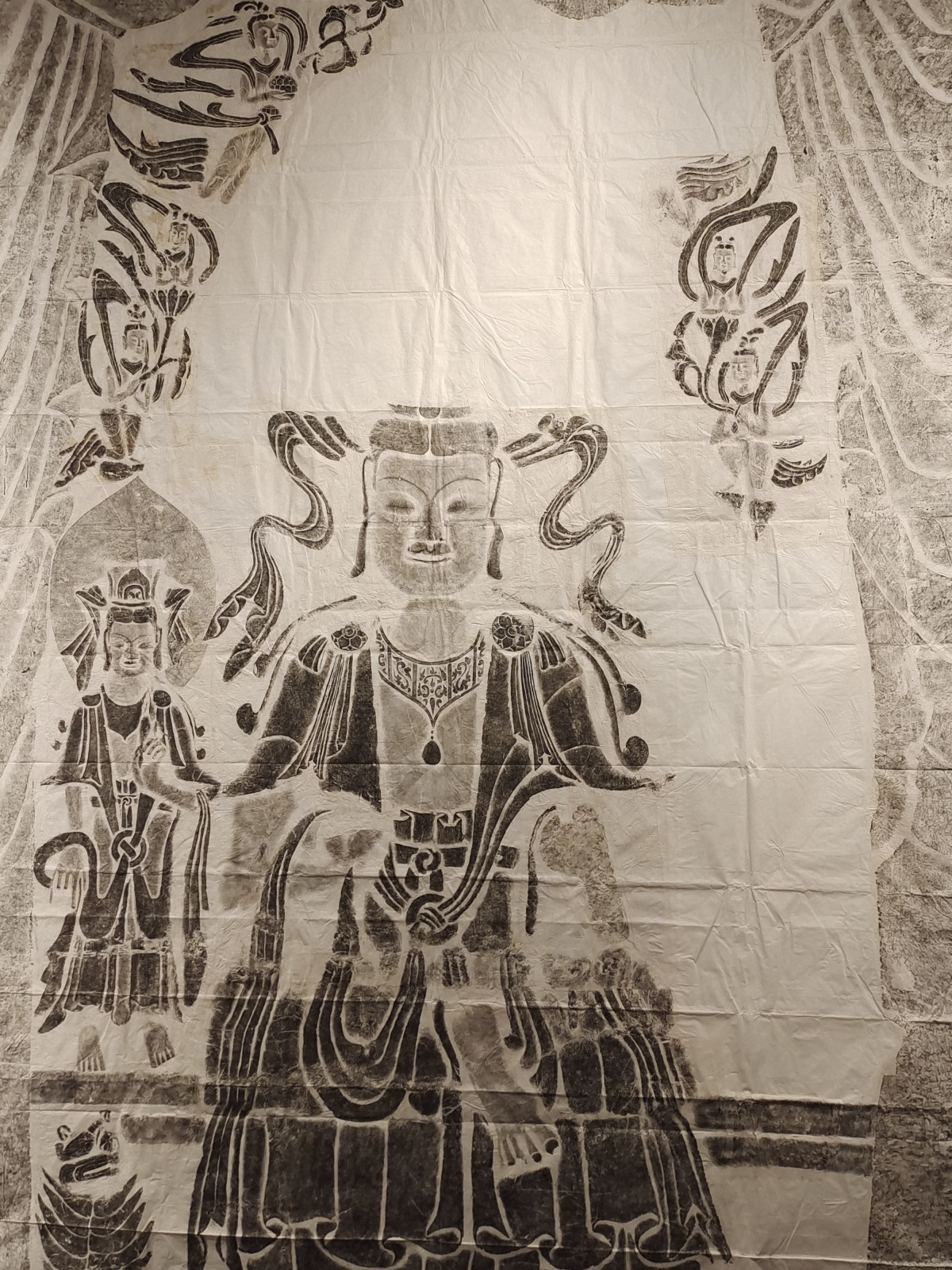 透过高浮雕拓片，一眼看遍河南境内9个石窟寺雕塑