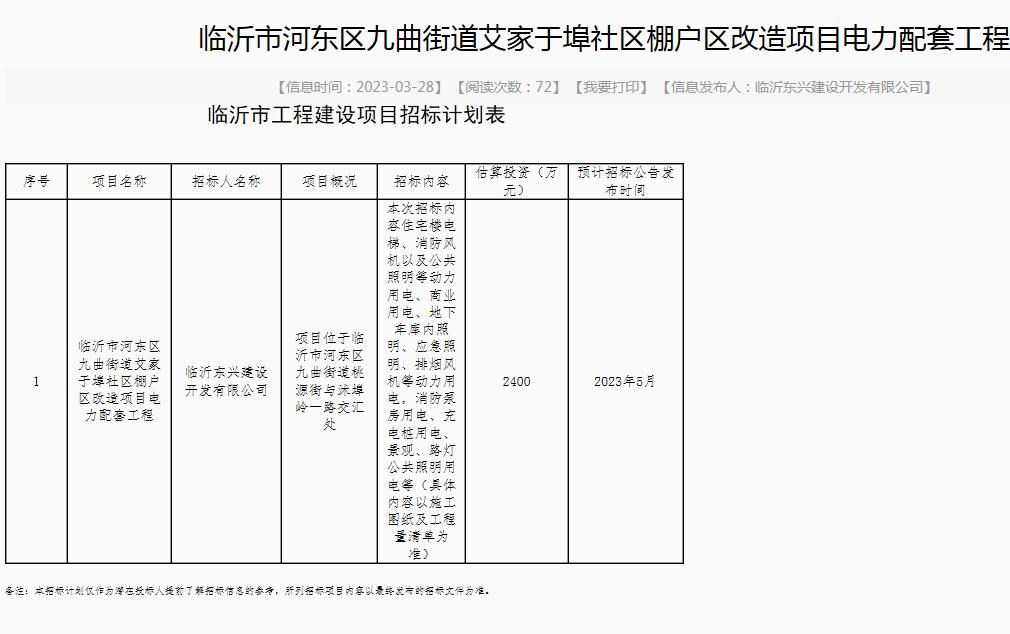 临沂21个项目集中招标,临沂市2023年大项目工程有多少