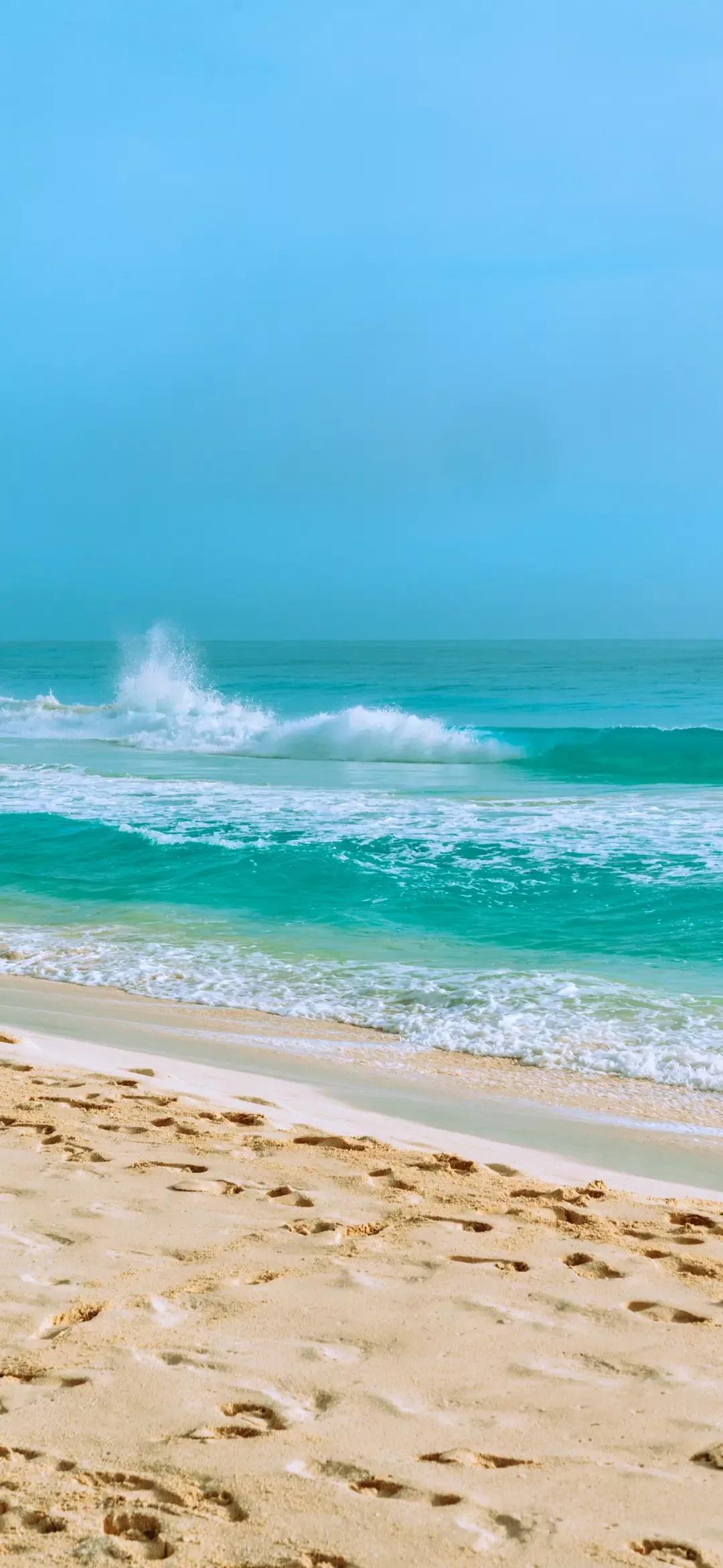 大海壁纸｜大海边，守候朝霞，聆听海浪的乐章