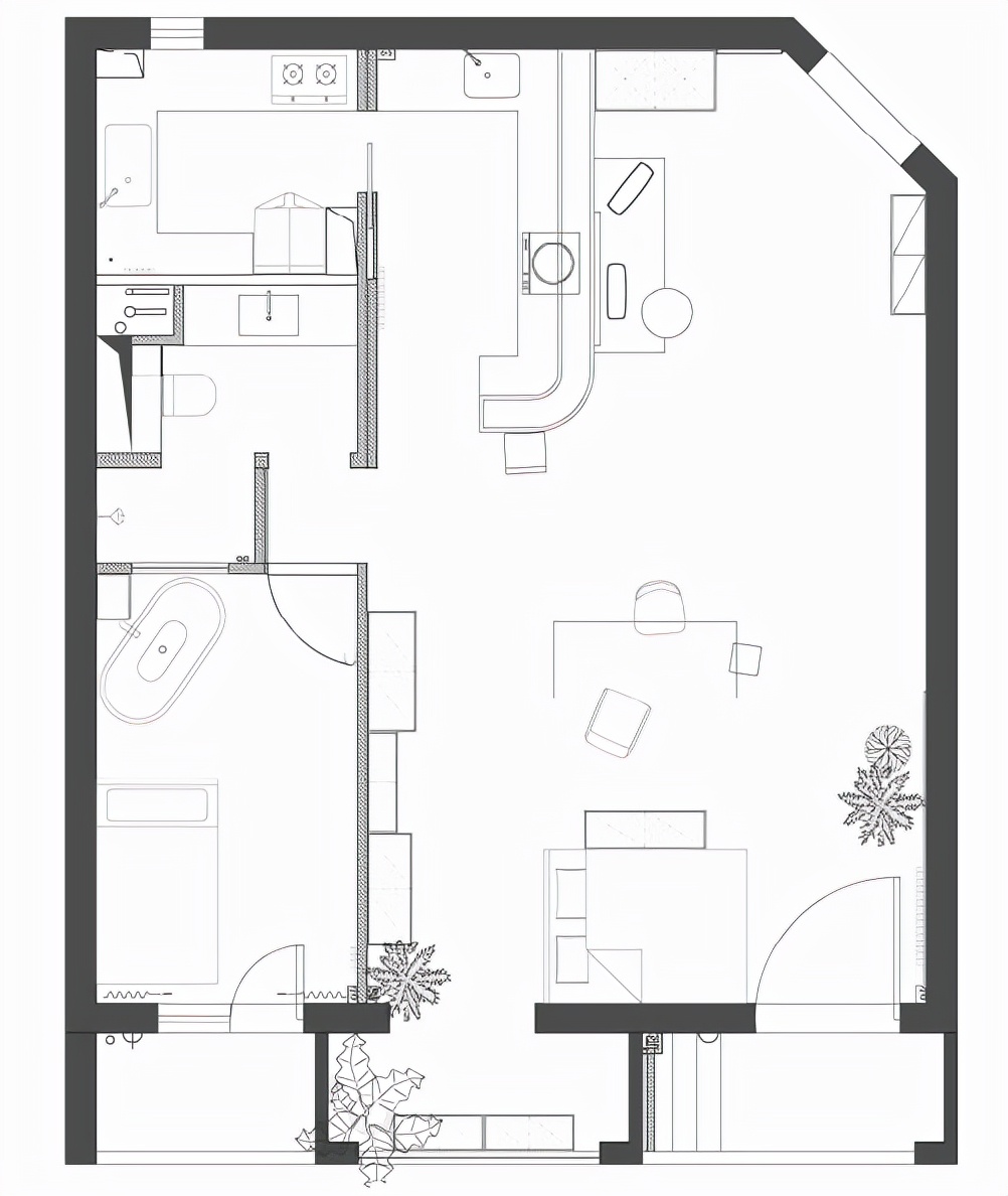 任性！北京女主坚持在客厅放张床，卧室里规划浴缸，入住反而舒心