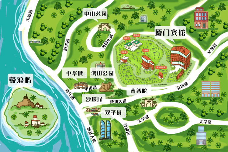 赏城中美景，品厦门味道。城市中心C位酒店，毗邻植物园、中山路