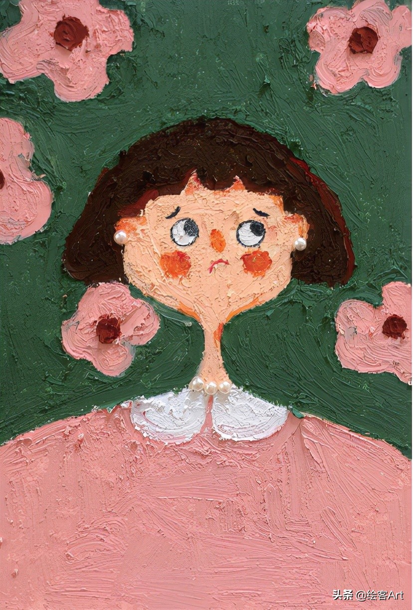 治愈了一切的不可爱图片,油画棒森系小清新插画