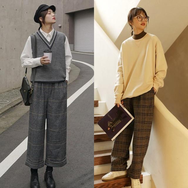 为什么自己穿格子裤不好看,为什么你穿阔腿裤不好看