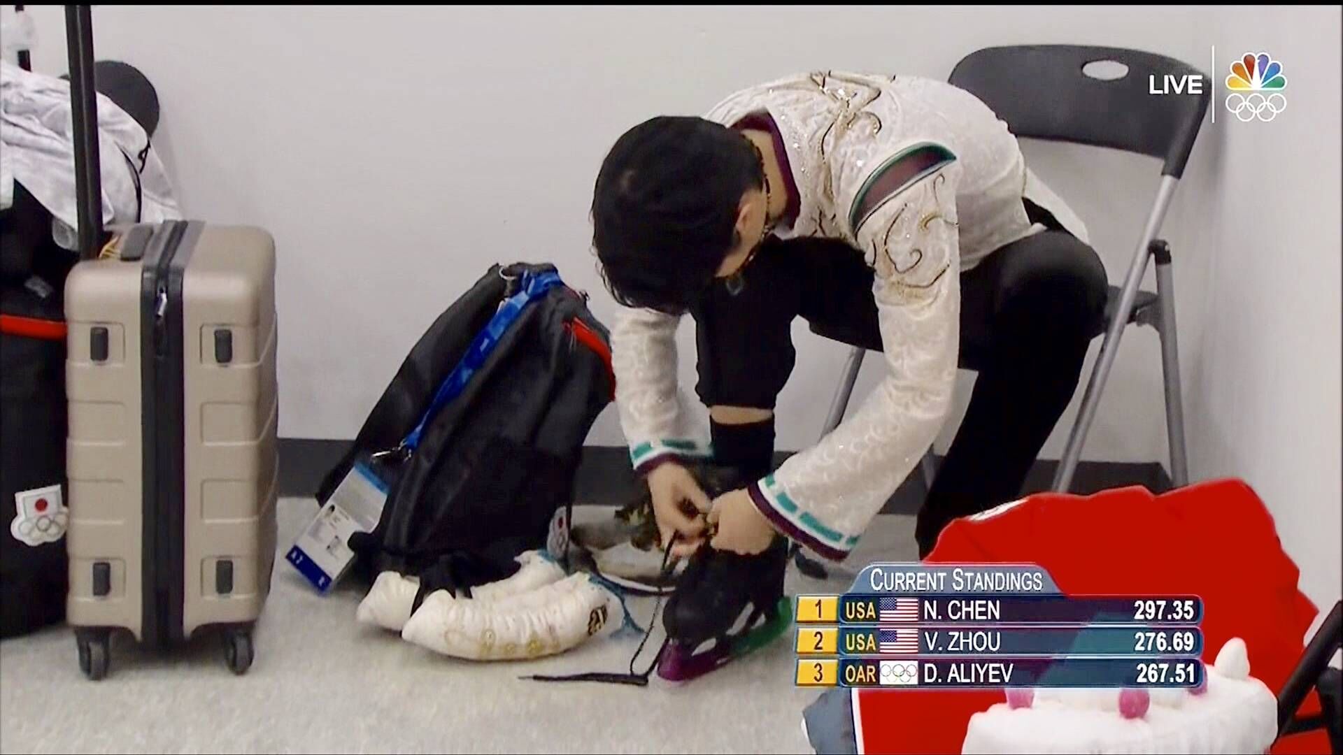 羽生结弦的背包装的什么,羽生结弦百宝箱