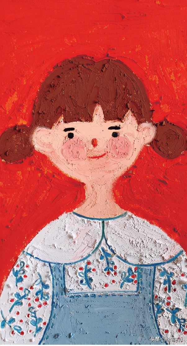 治愈了一切的不可爱图片,油画棒森系小清新插画