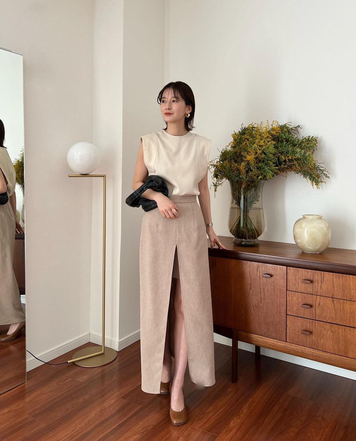 早春半裙中长款,春天选择半裙简单优雅又时尚