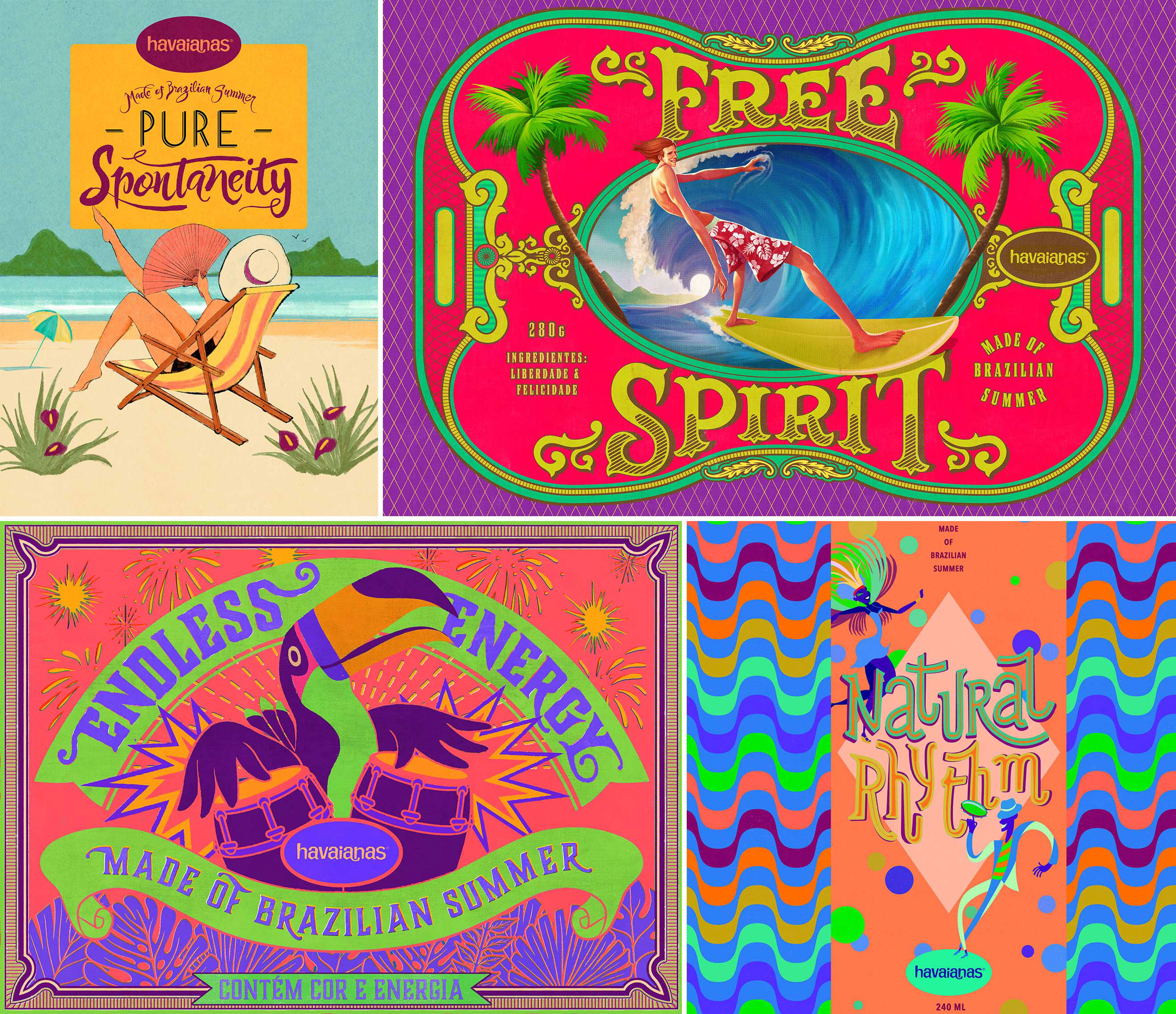 色彩对比强烈的包装设计,包装设计颜色搭配高级感