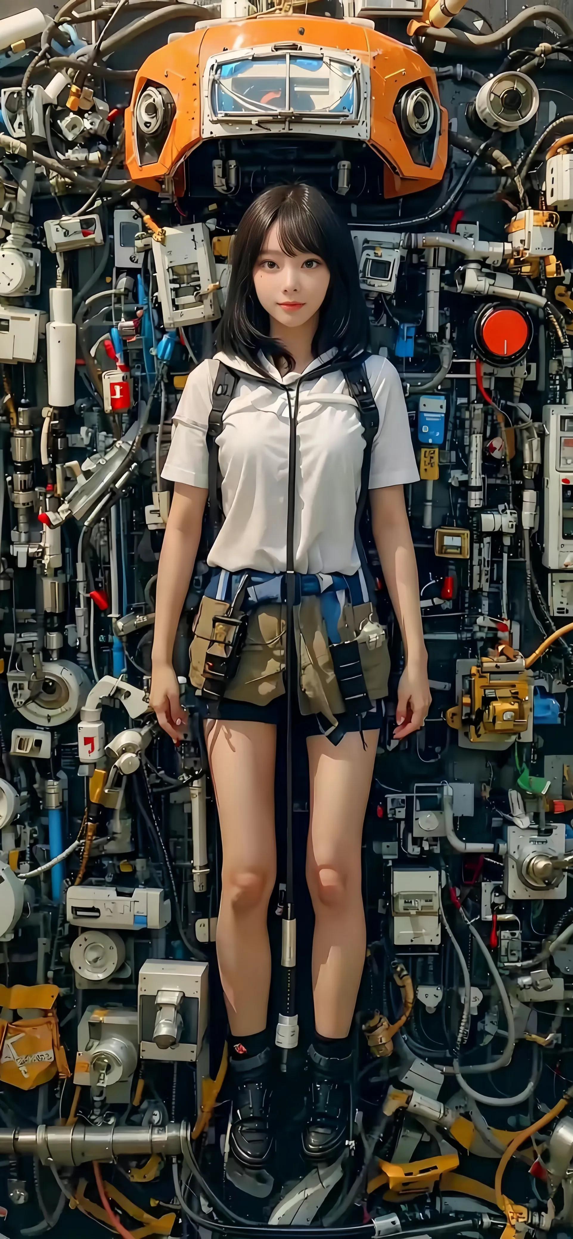 电脑动态壁纸高清日系美少女,机械金属质感高清壁纸